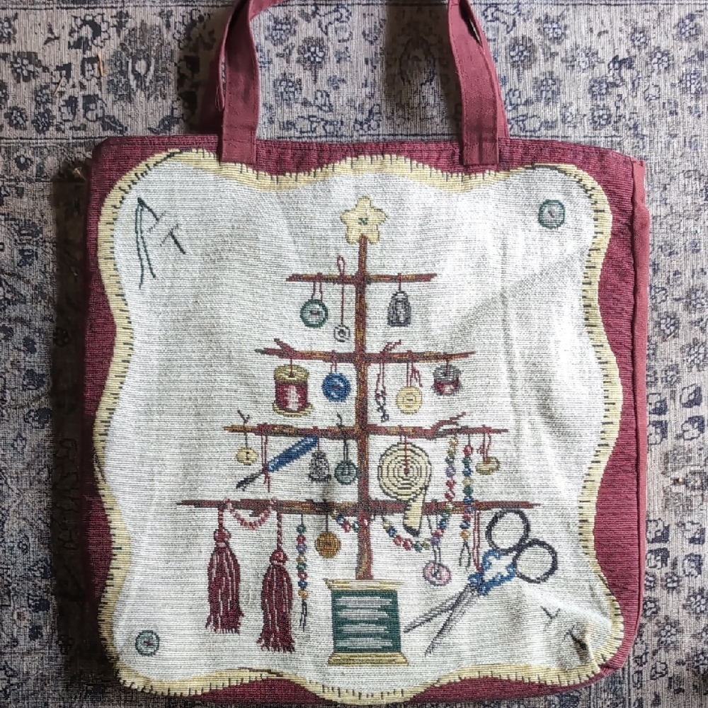 Kitschy Crafty Christmas Themed Tote Bag